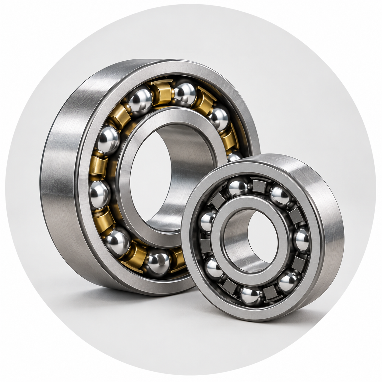 Metallic Ball Bearings in Studio Light