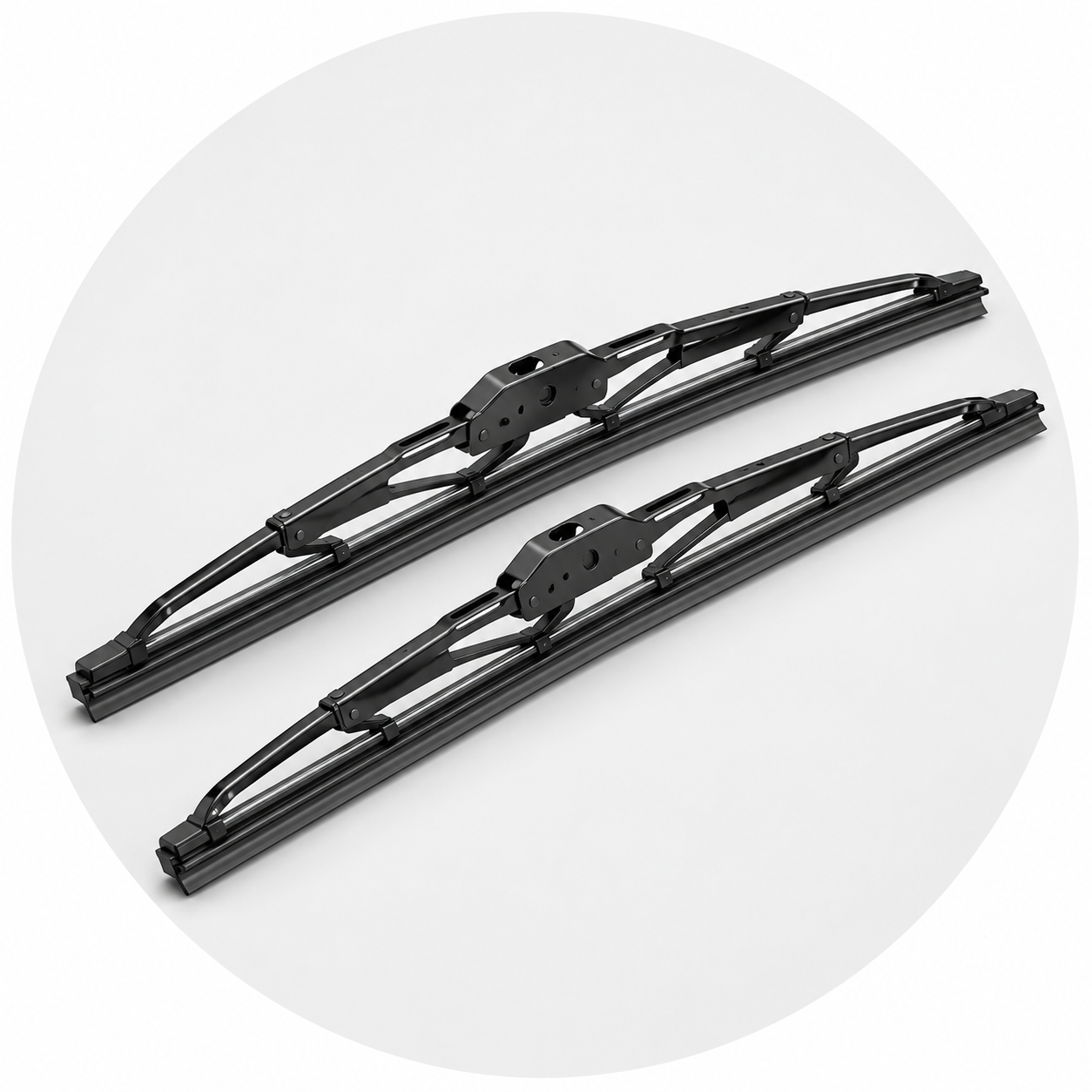 Traditional Automotive Wiper Blades Pair